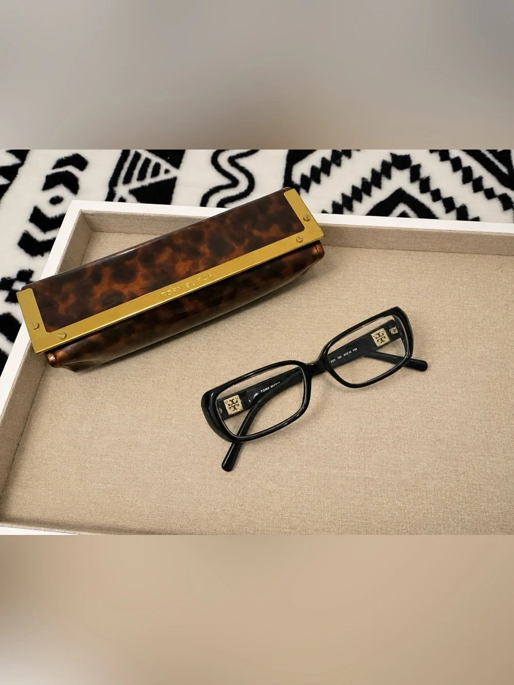 Tory Burch TY2029 Black Eyeglass Frames 52□14 RX Lenses Women’s/case incl